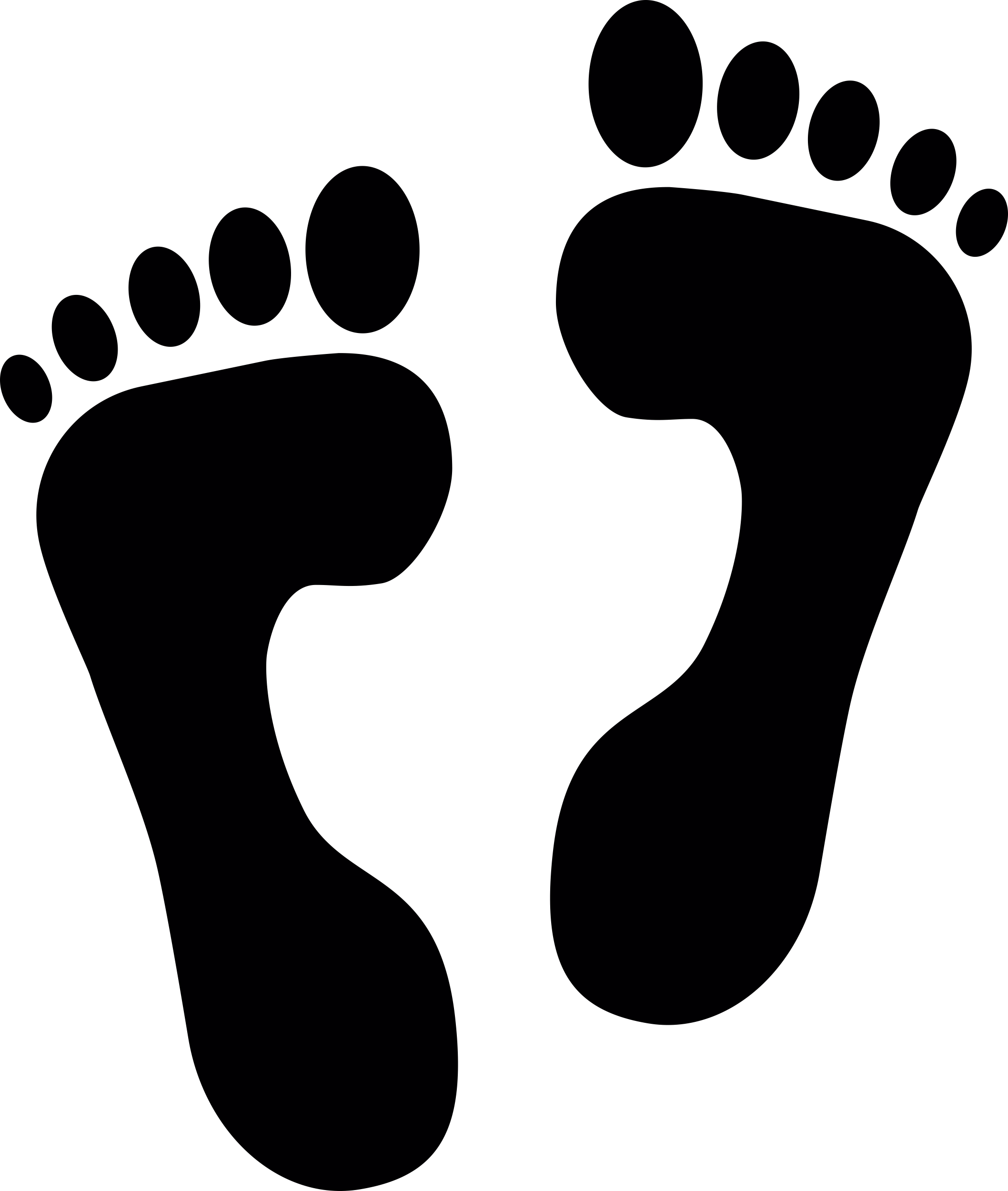 Feet Footprint Contour Svg Vector Free Vectors